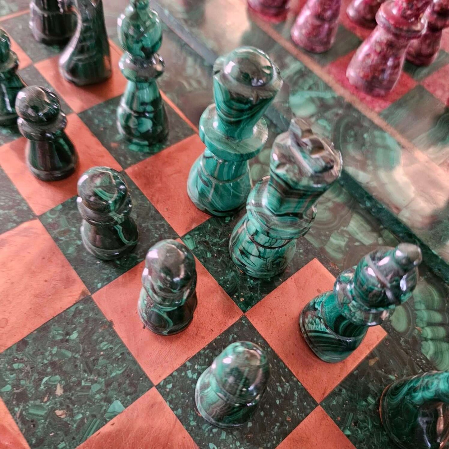 Image of Malachite Chess board 04