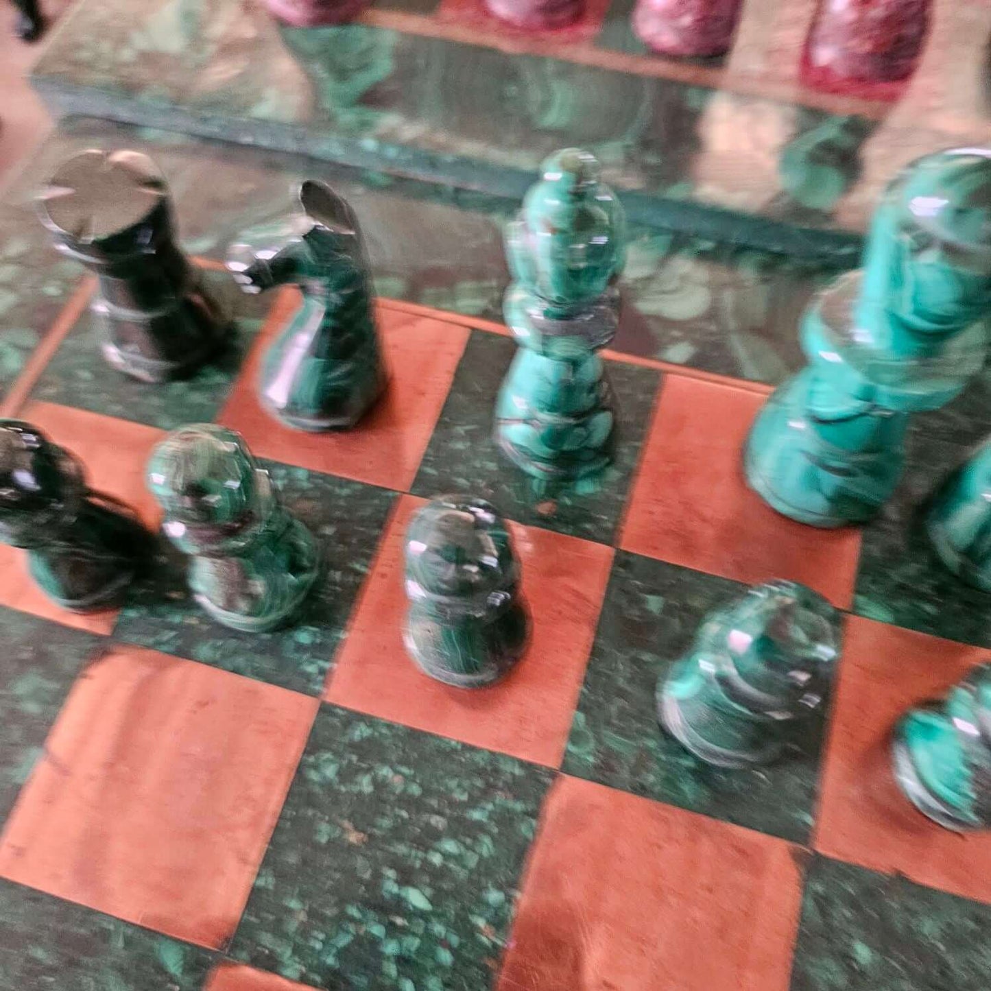 Image of Malachite Chessboard 03