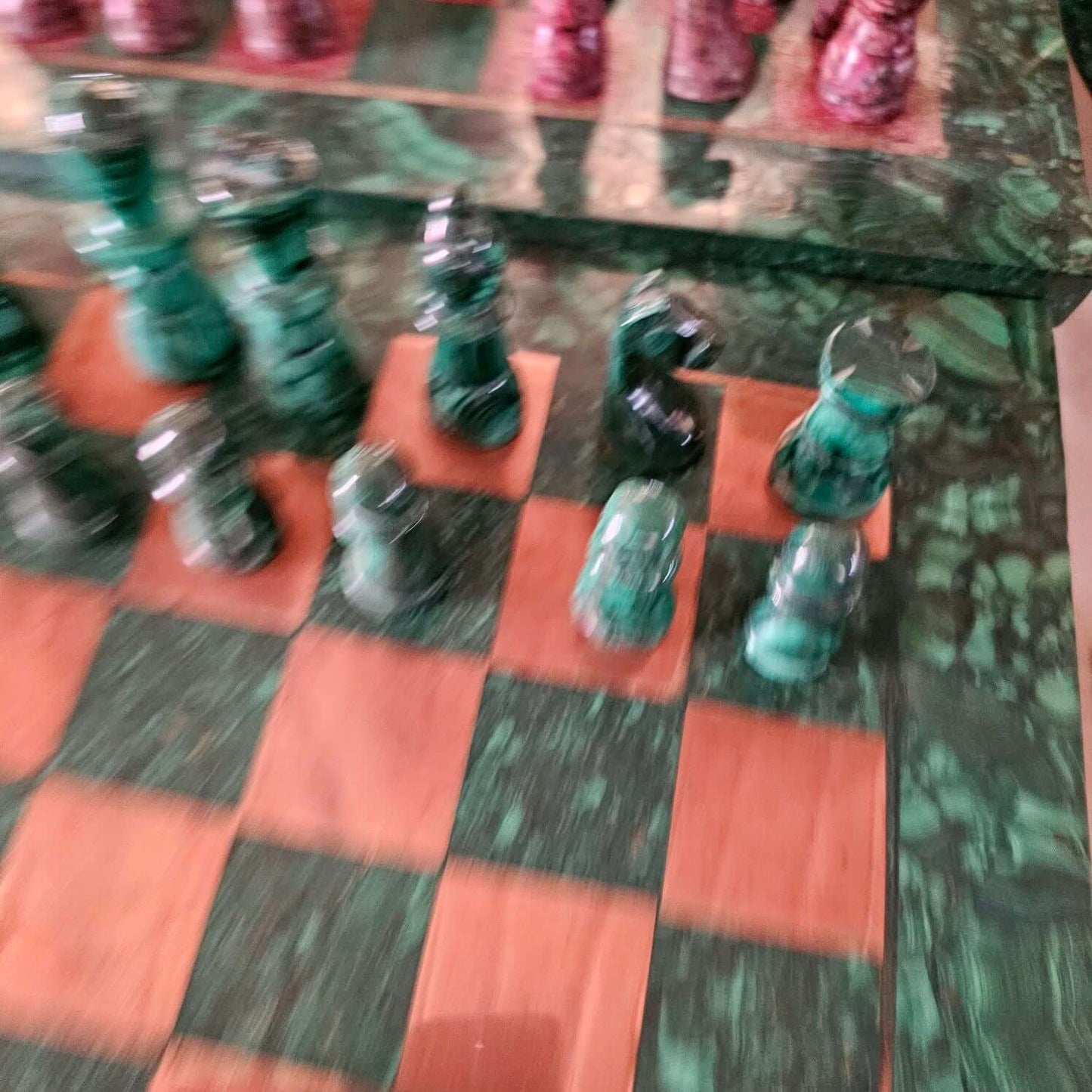 Image of Malachite Chess board 06