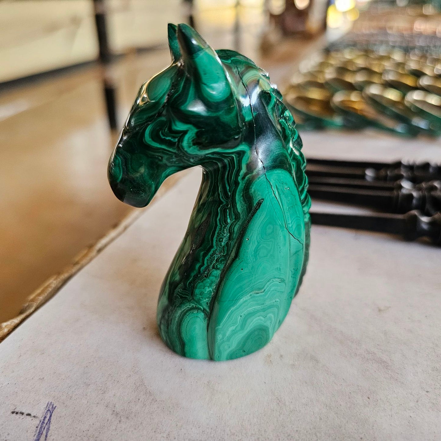 Malachite Horse Head