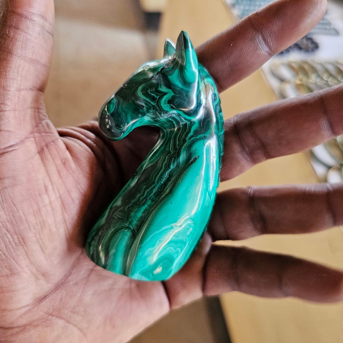 Malachite Horse Head