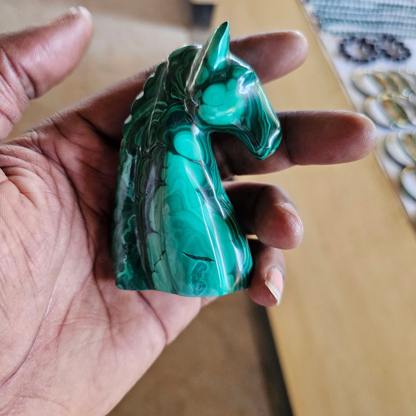 Malachite Horse Head