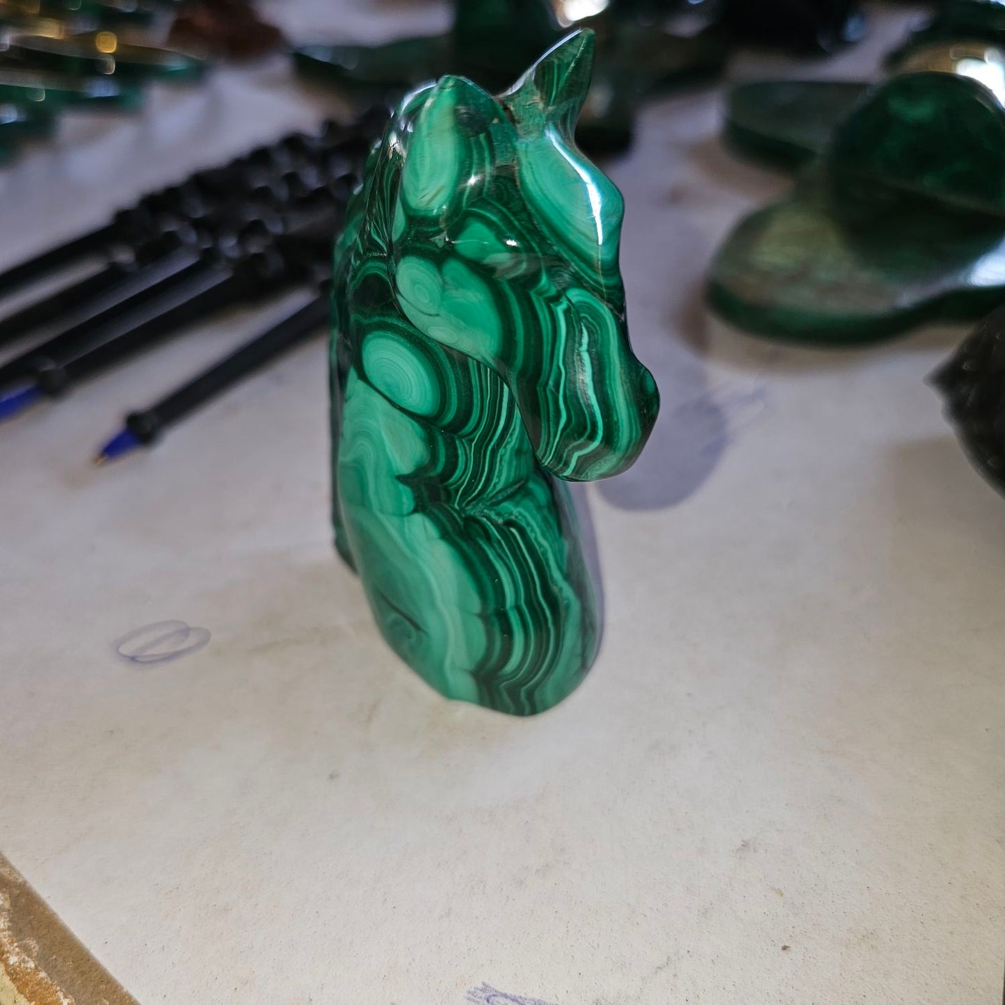 Malachite Horse Head
