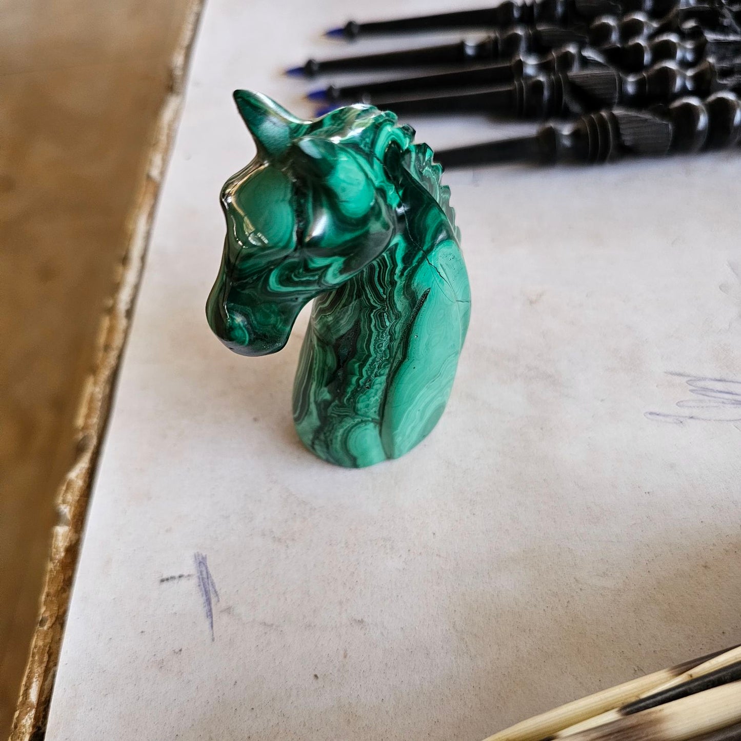 Malachite Horse Head