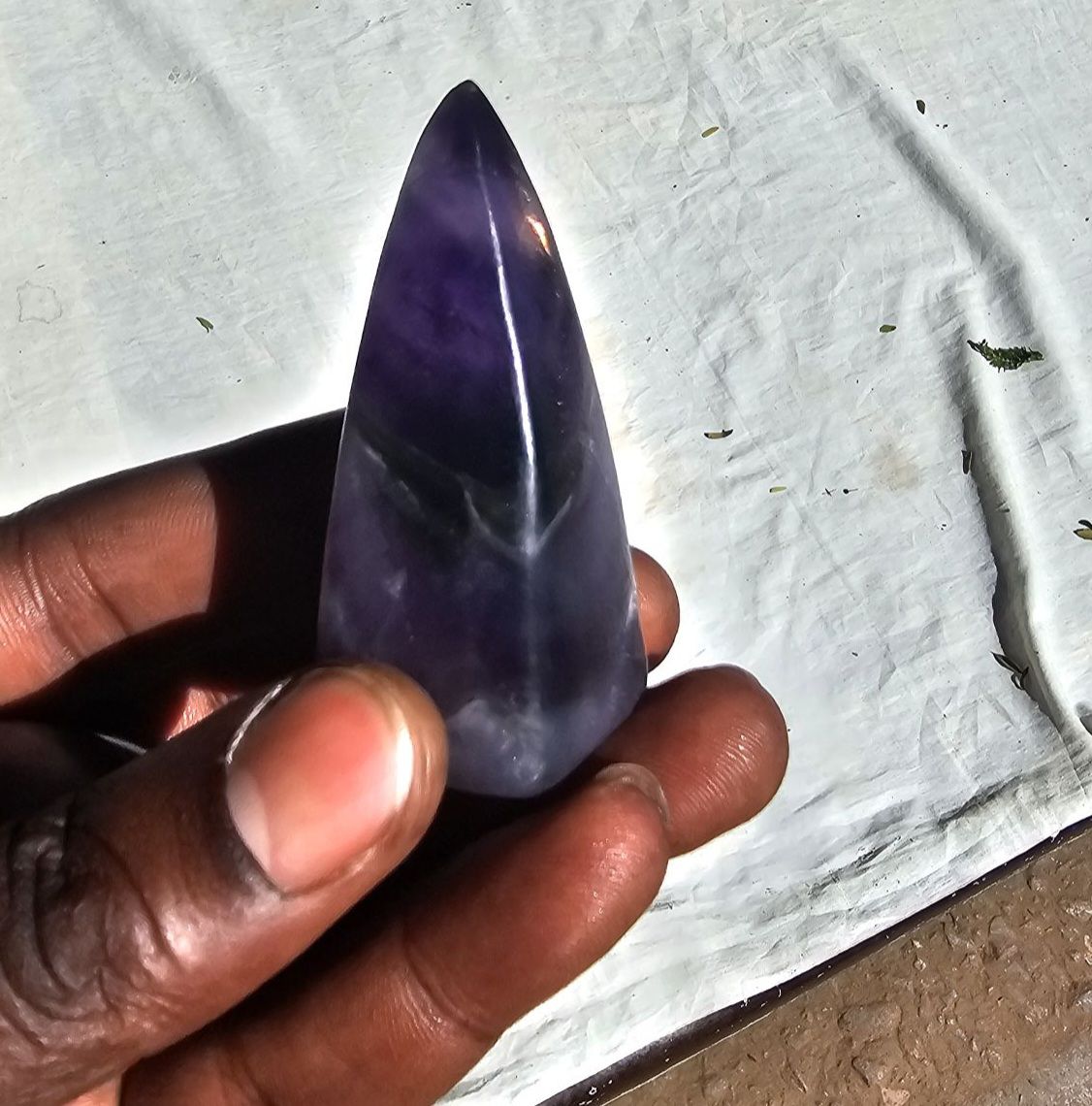 Polished Amethyst cabochons
