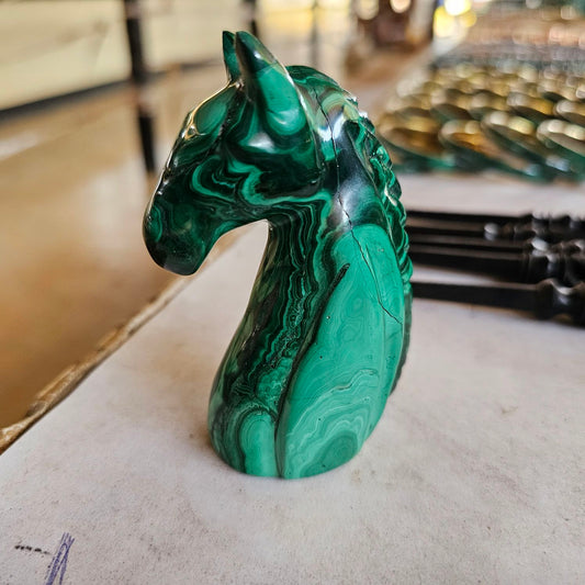 Malachite Horse Head  